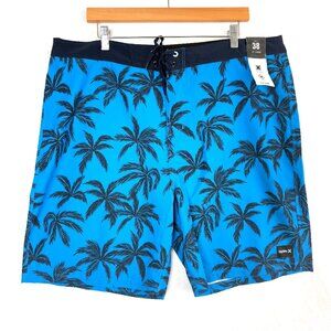 Hurley Weekender 20" Board Shorts Mens 38 Blue Palm Beach Surf Swim